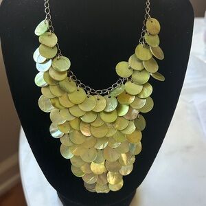 Chic apple green abalone shell Layered bib‎ Necklace